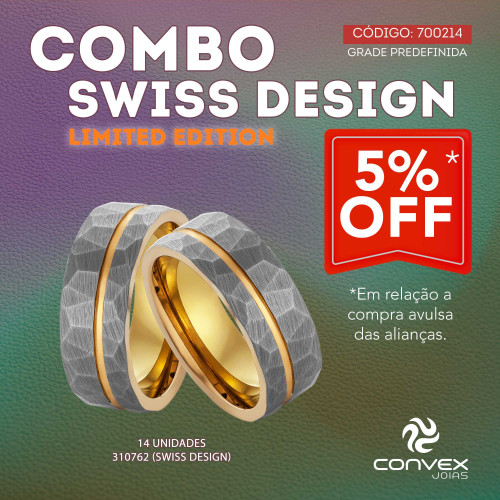 Combo com 14 Aneis Swiss Design