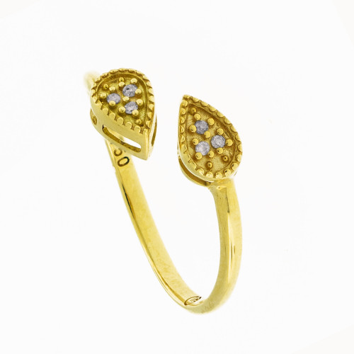 Anel de Ouro 18K Gota 4x6mm