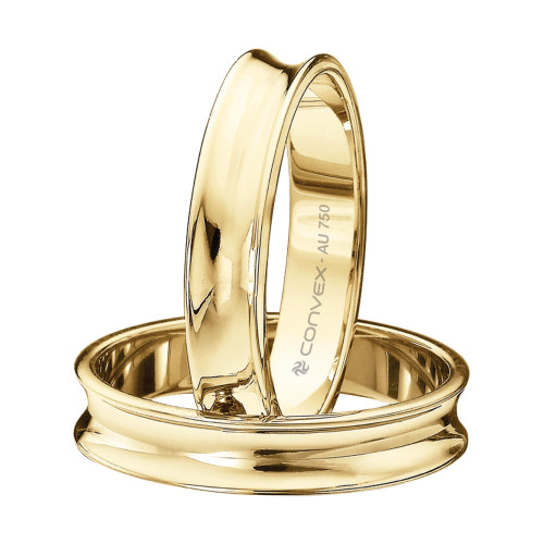 Aliança de Ouro 18K Happiness Côncava Comfort 6mm