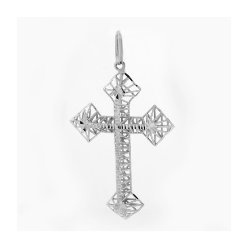 Pingente de Prata Cruz Filigrana 40x27mm