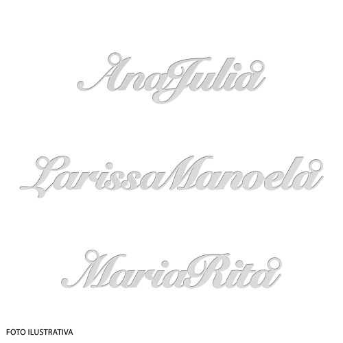 Pingente de Prata Manuscrito Nome Composto